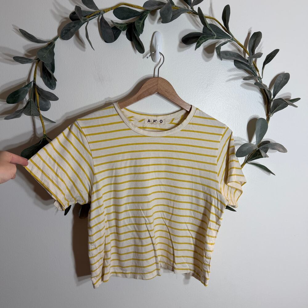 AMO Yellow Striped Tee